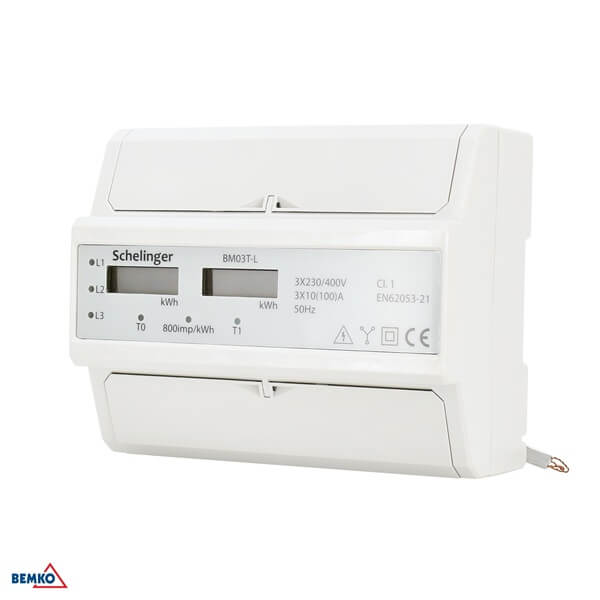 ELEKTRIČNO BROJILO 3 FAZNO 10 (100) A DIGITALNO 2-TARIFNO SCHELINGER