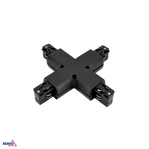 KONEKTOR "X" ŠINSKE RASVJETE 3-F CRNO BEMKO