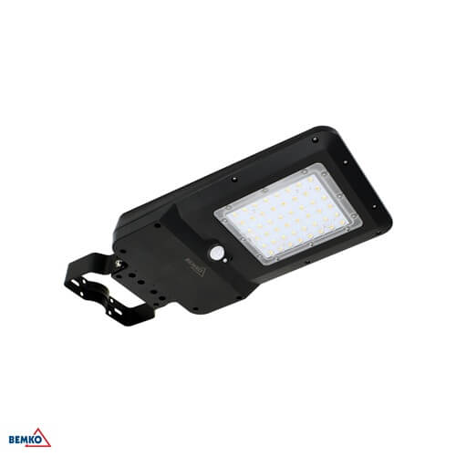 LED SVJETILJKA ULIČNA/ZIDNA SOLARNA 20W IP65 SENZOR CCT 3000lm CRNA SOLGER