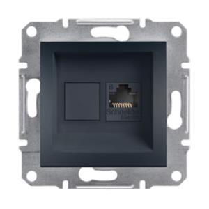 ASFORA UTIČNICA 1XRJ45 CAT6 UTP ANTRACIT