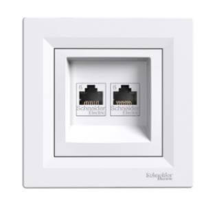 ASFORA UTIČNICA 2XRJ45 CAT.6 UTP BIJELA