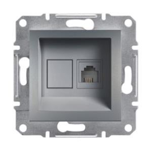 ASFORA UTIČNICA RJ11 TELEFON BOJA METALA