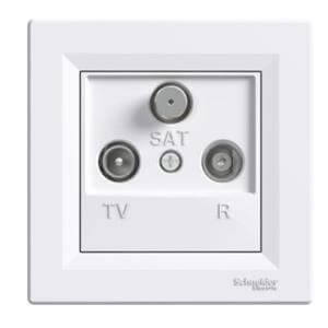 ASFORA UTIČNICA TV-R-SAT 1DB ZAVRŠNA BIJELA